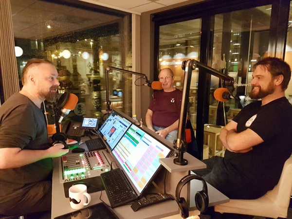 Walter p&aring; bes&oslash;k hos Radio Trondheim
